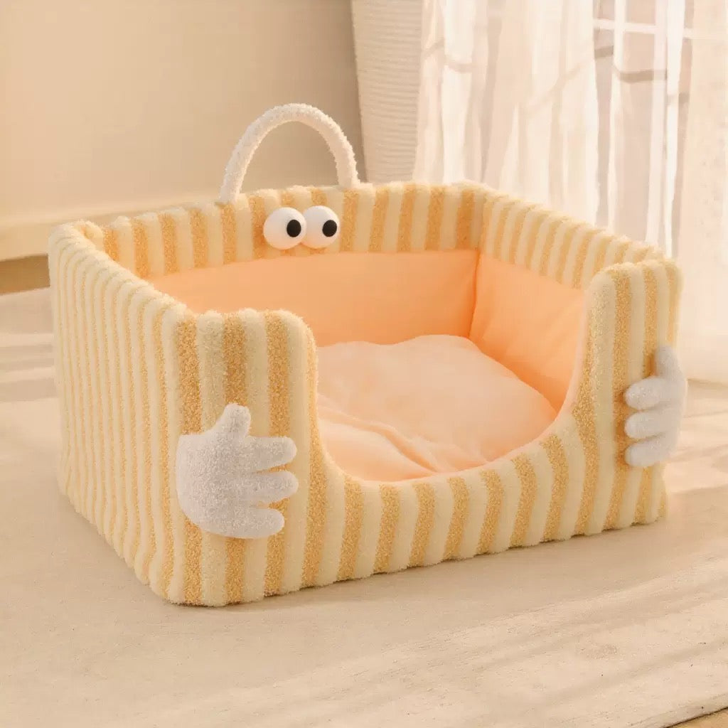 Cute Striped Cat Bed