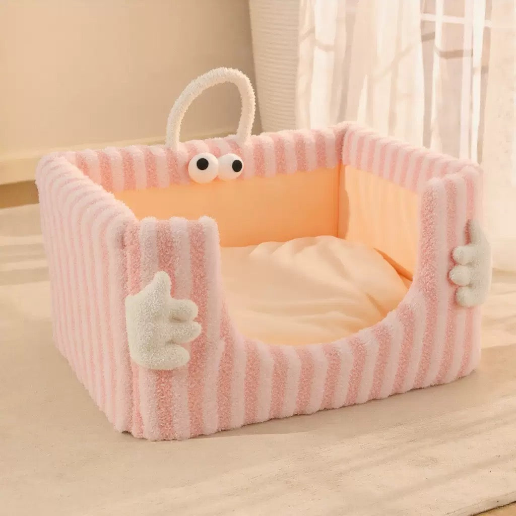 Cute Striped Cat Bed