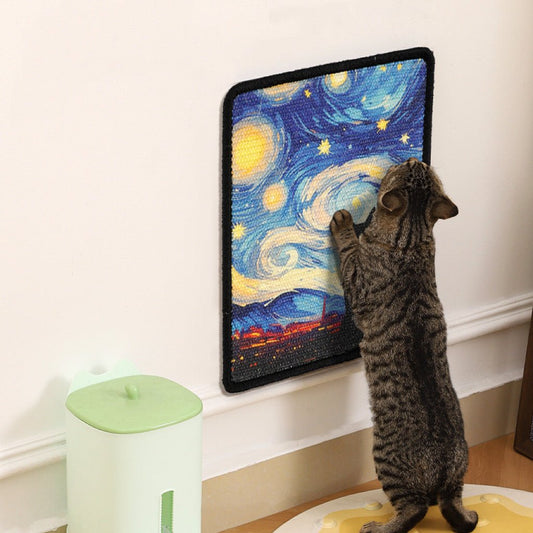 Artistic Wall Cat Scratcher - PawPaw Palace -