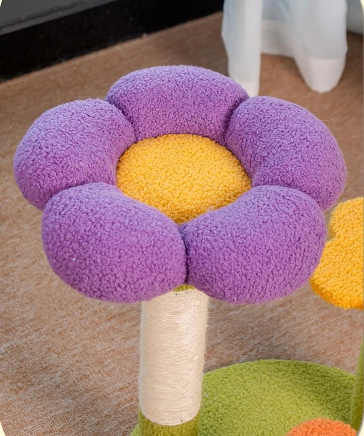 Bloomy Flower Cat Tree with Scratching Post - PawPaw Palace -