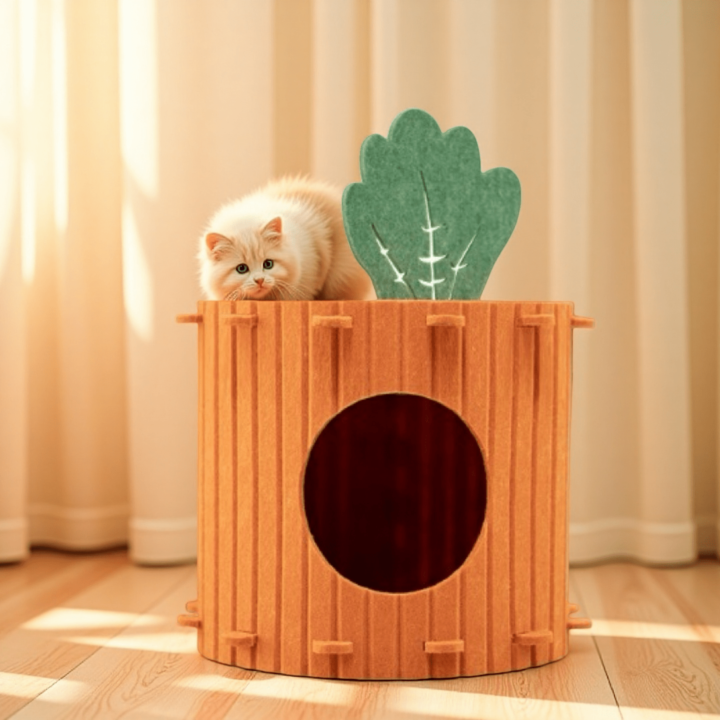 Carrot Cat Bed - PawPaw Palace -