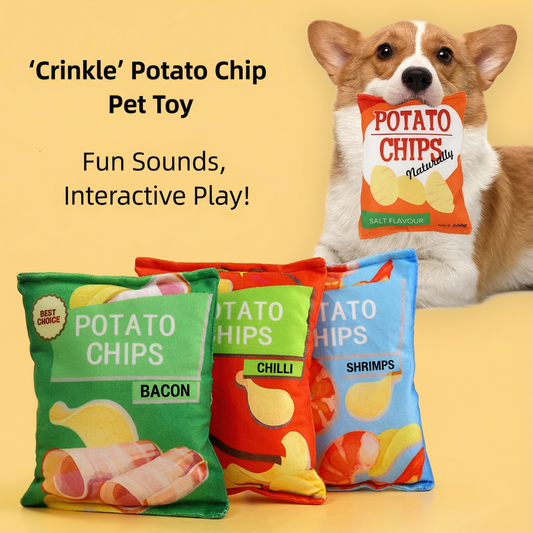 Potato Chips Plush Pet Toy| Pet Squeaker Pet Chew Toys