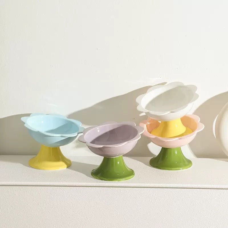 Flower Shape Cat Bowl - PawPaw Palace -