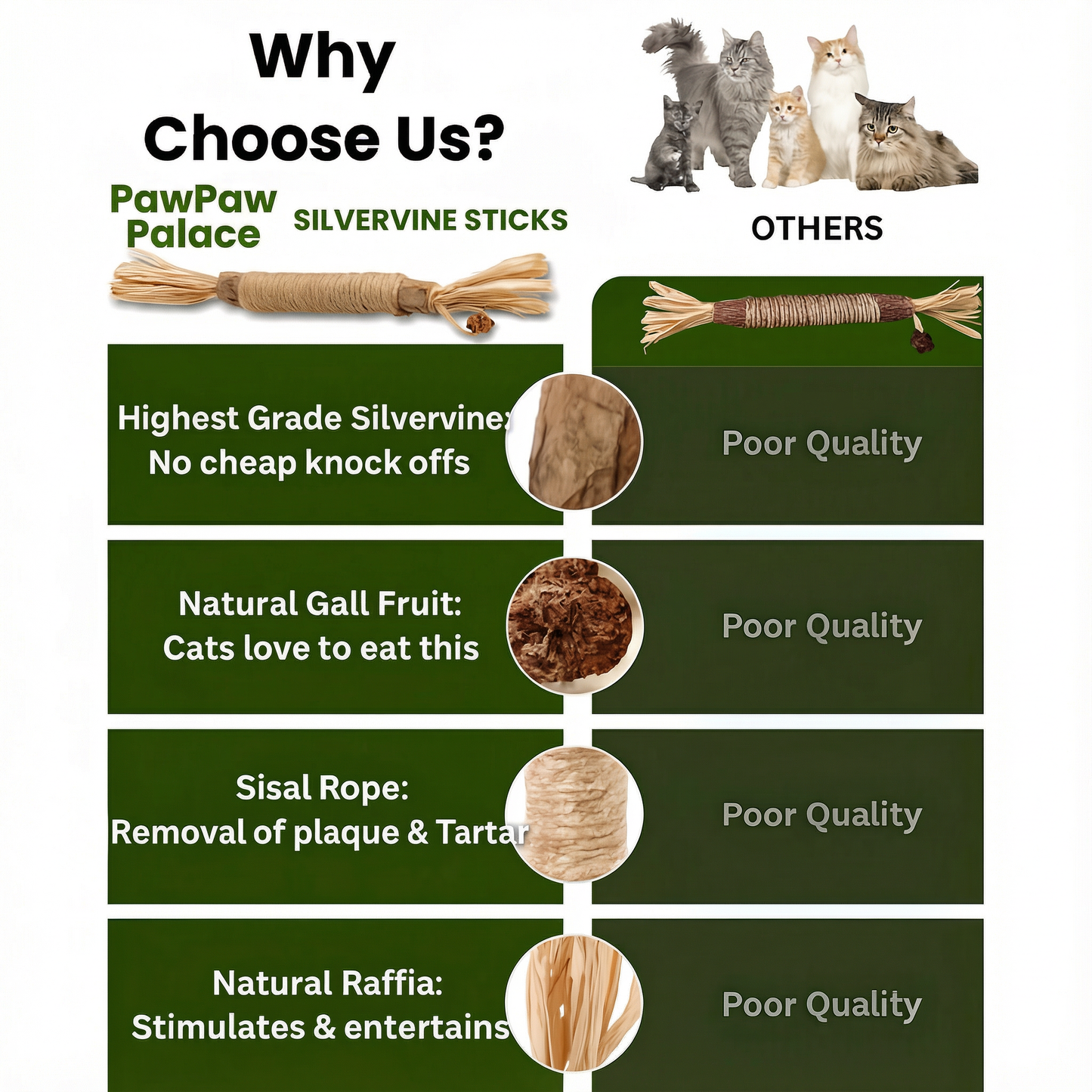 Natural Silvervine Dental Sticks| Catmint Silvervine Blend Sticks