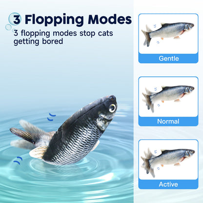 Flopping Fish with Silvervine and Catnip| Cat Toys