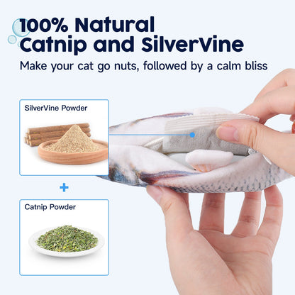 Flopping Fish with Silvervine and Catnip| Cat Toys