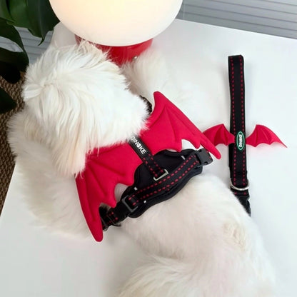 3D Glow Angel Wing Dog Harness & Leash Set - PawPaw Palace - 