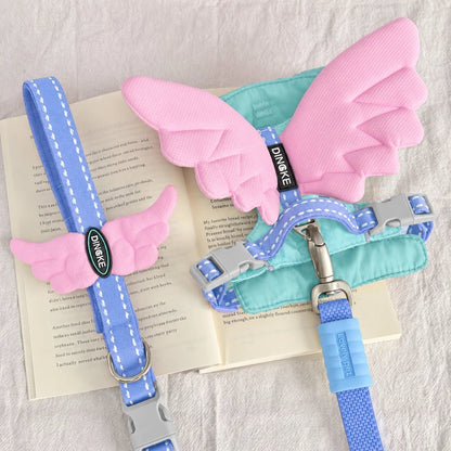 3D Glow Angel Wing Dog Harness & Leash Set - PawPaw Palace - 