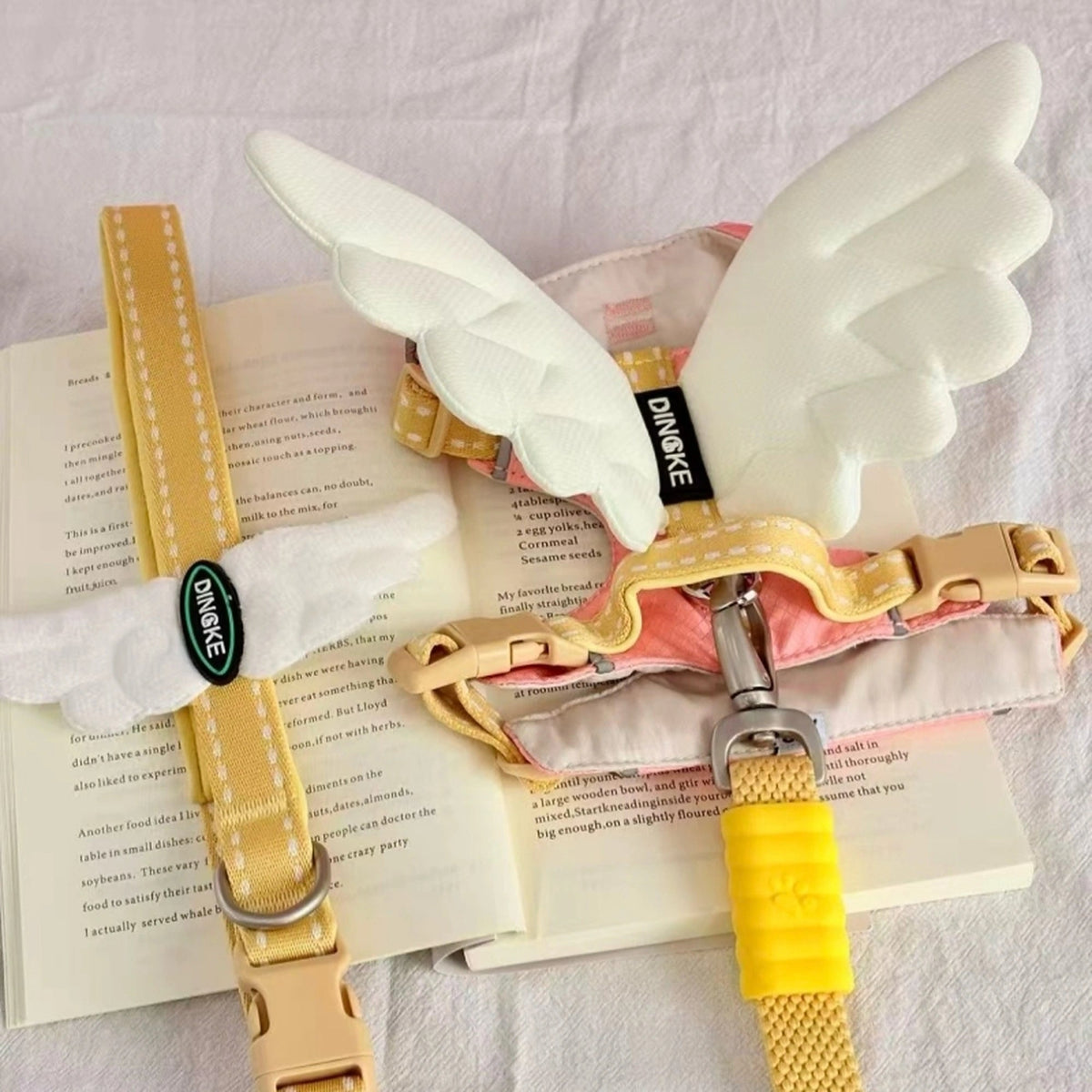 3D Glow Angel Wing Dog Harness & Leash Set - PawPaw Palace - 