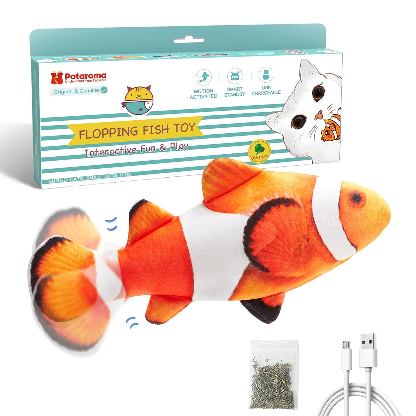 Flopping Fish with Silvervine and Catnip| Cat Toys