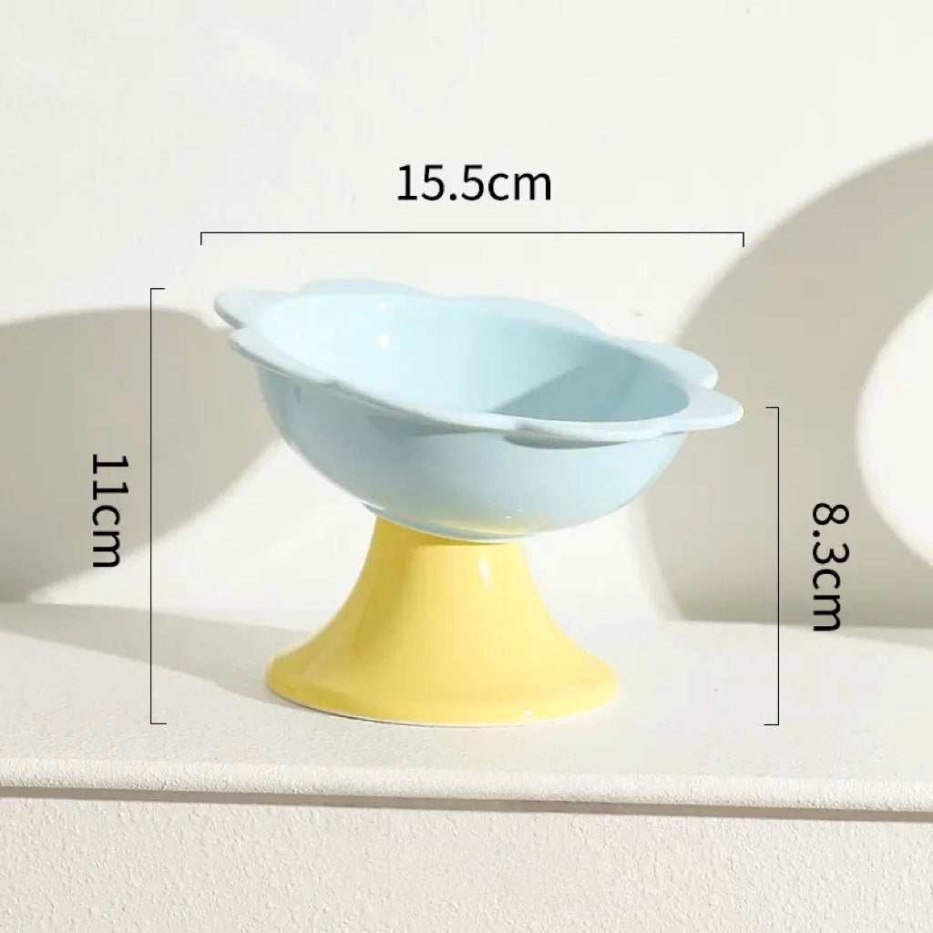 Flower Shape Cat Bowl