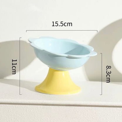 Flower Shape Cat Bowl