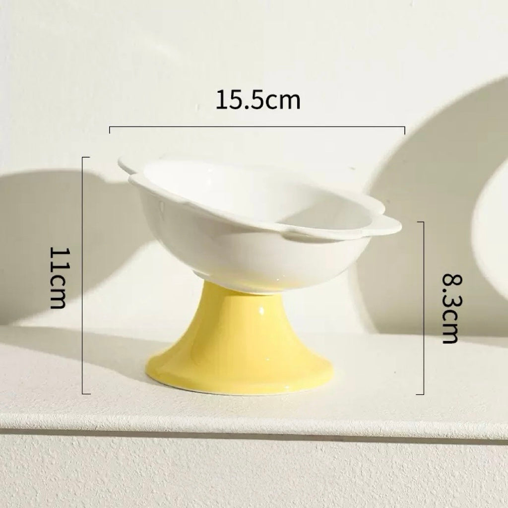 Flower Shape Cat Bowl