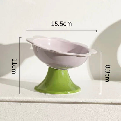 Flower Shape Cat Bowl