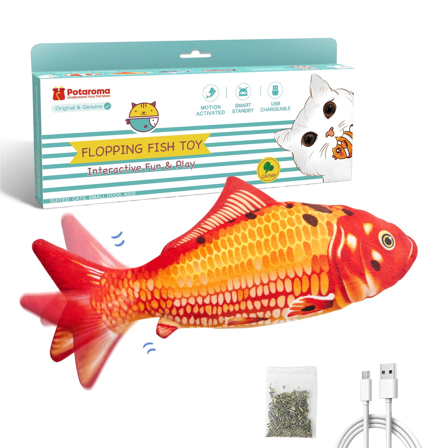 Flopping Fish with Silvervine and Catnip| Cat Toys