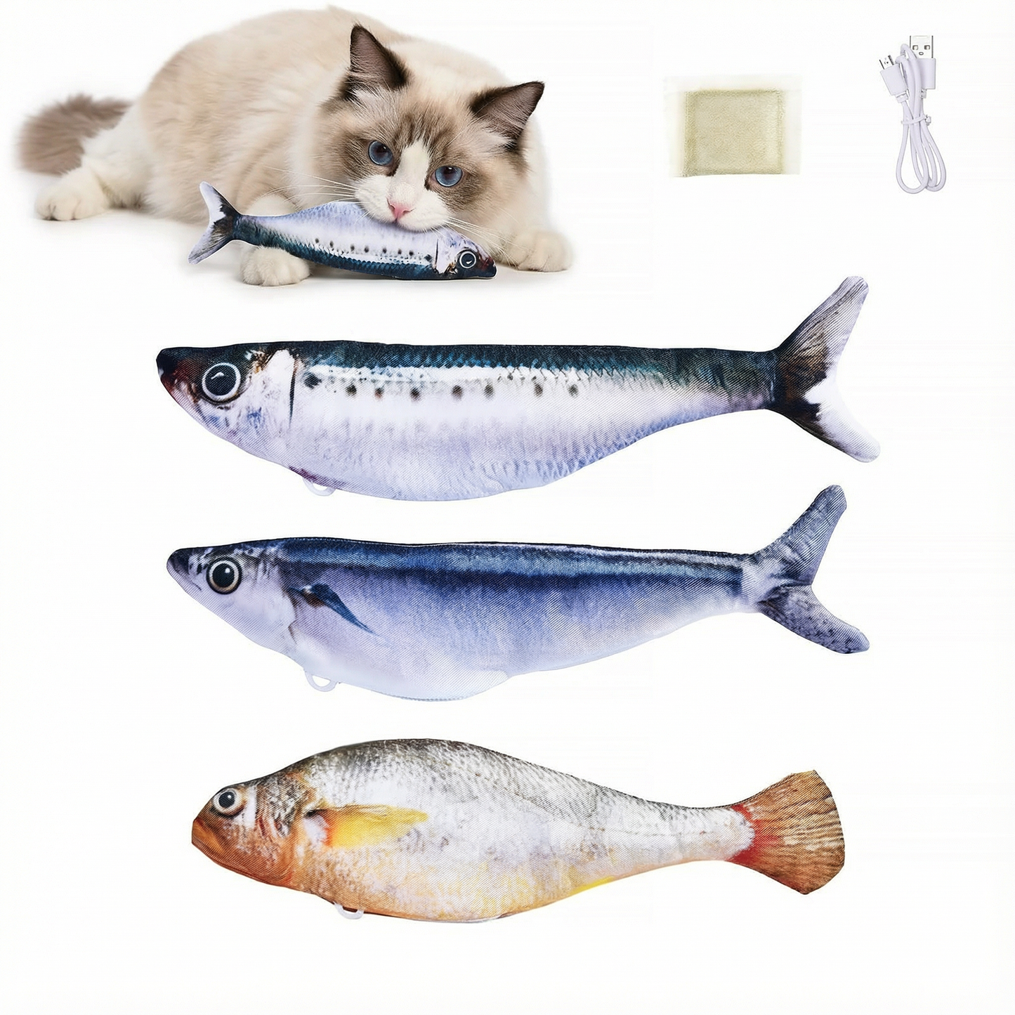 Flopping Fish with Silvervine and Catnip| Cat Toys