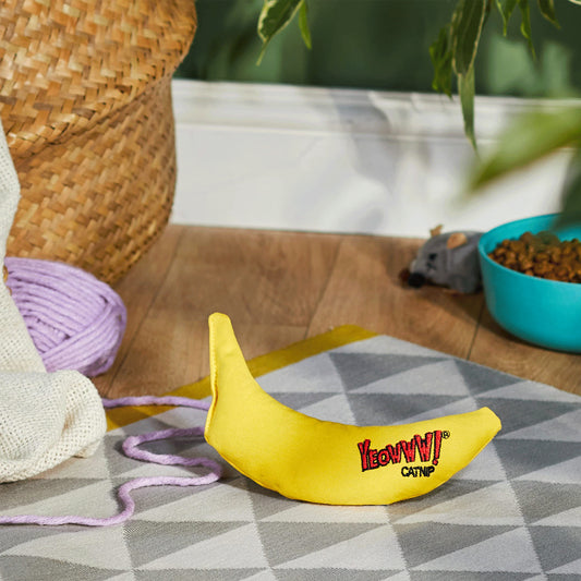 Organic Catnip Infused Banana Toy for Cats