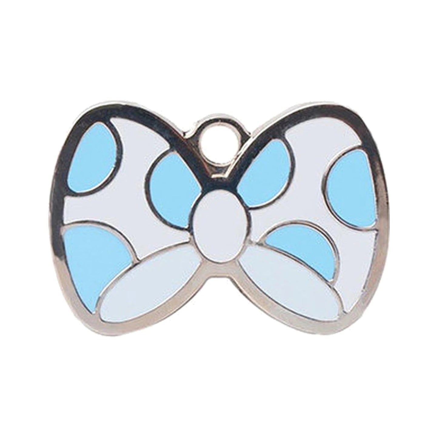 Blue Bow Dog Tag — Cute Engraved Pet ID Tag for Dogs & Cats - PawPaw Palace - 