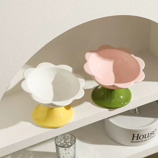 Flower Shape Cat Bowl - PawPaw Palace - 