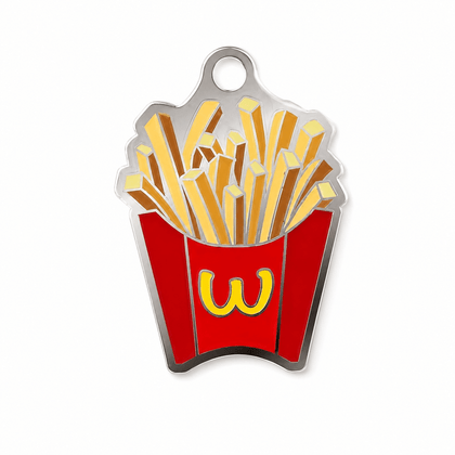 Fries Dog Tag — Cute Engraved Pet ID Tag for Dogs & Cats - PawPaw Palace - 