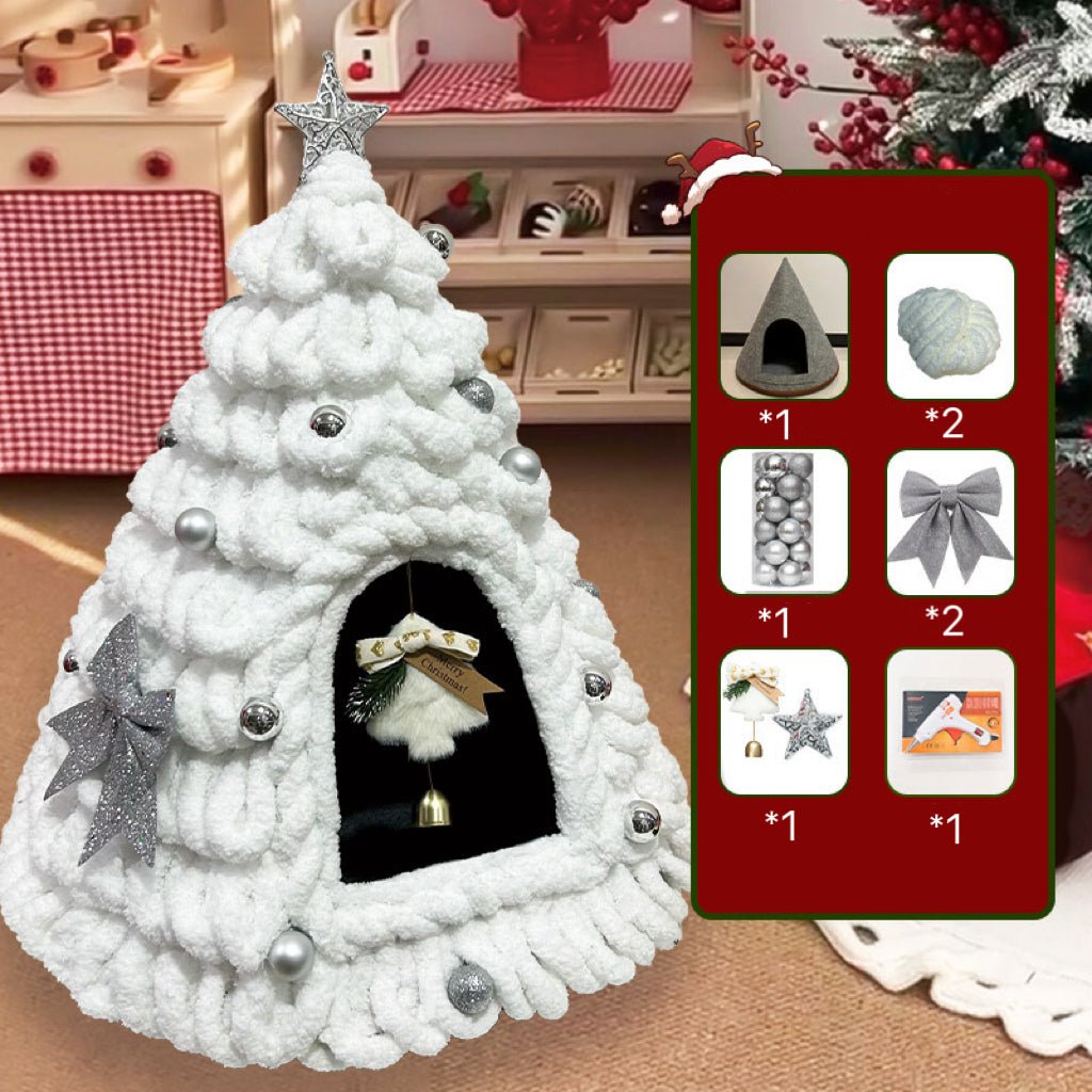 Fully DIY Christmas Tree Cat Bed With Materials - PawPaw Palace - 