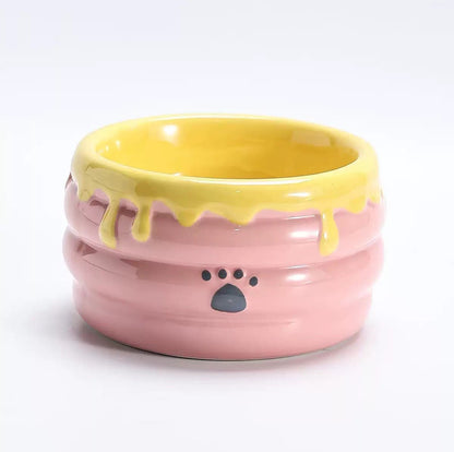 Honey Jar Cat Bowl - PawPaw Palace - 