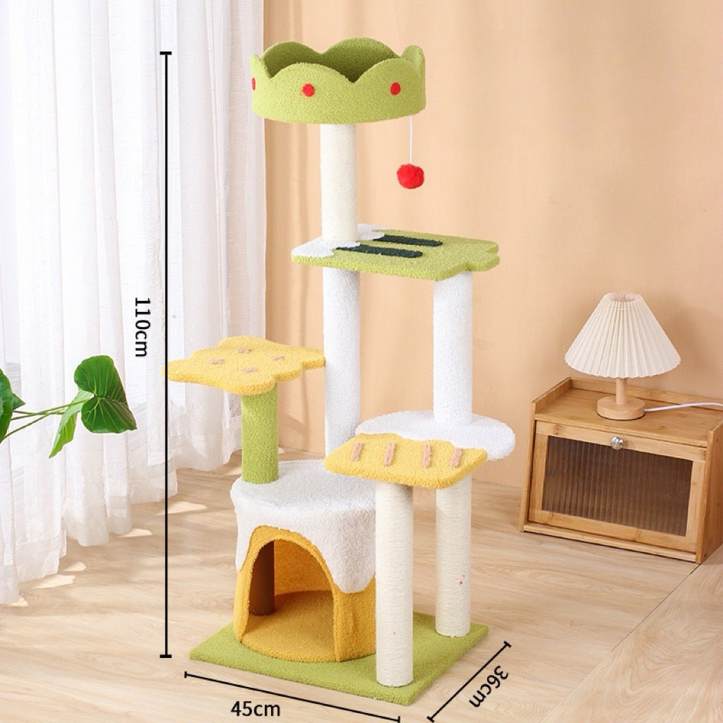 Large Size-Ice Cream Cat Tree| Multi Level Cat Tree - PawPaw Palace -