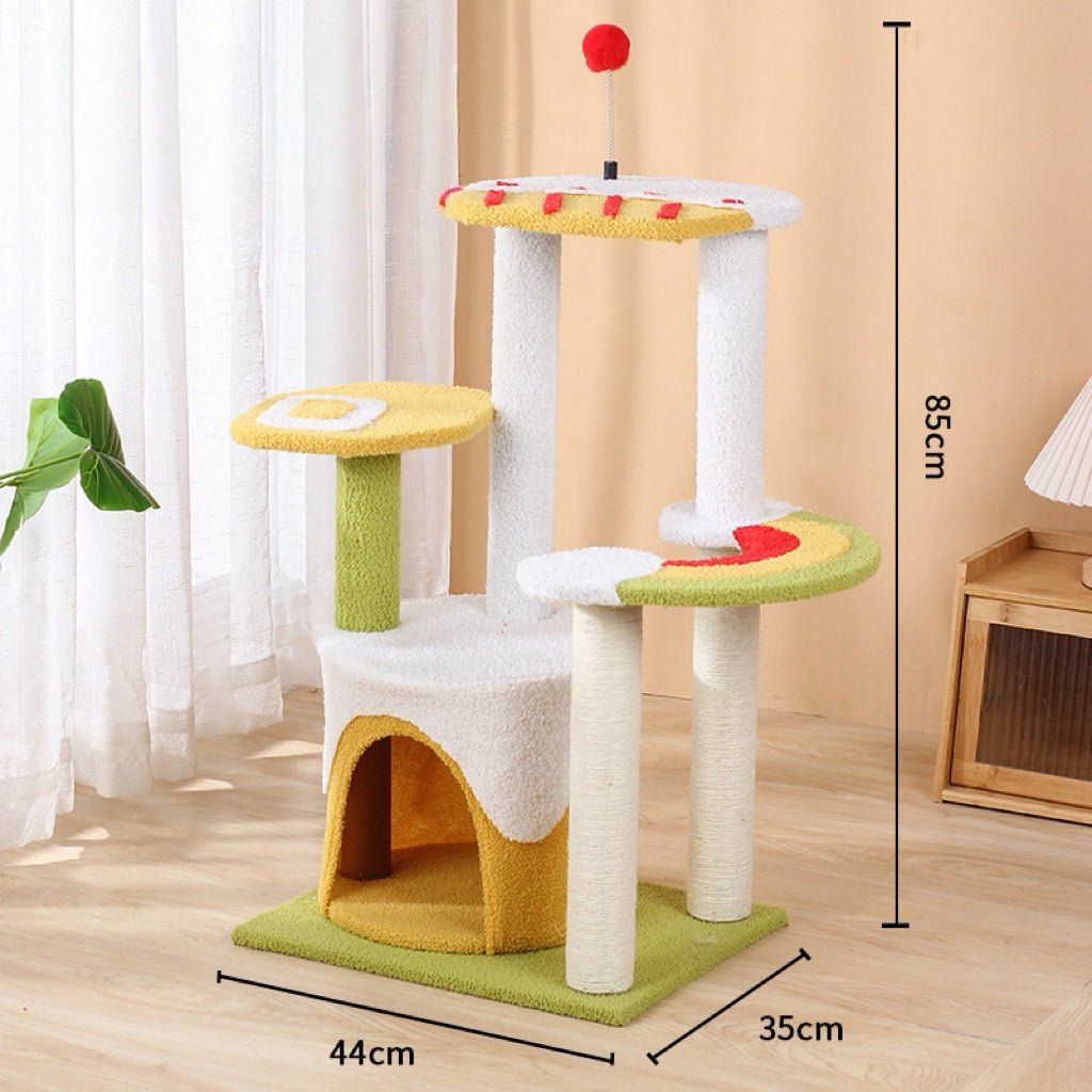 Medium Size-Ice Cream Cat Tree| Multi Level Cat Tree- PawPaw Palace -