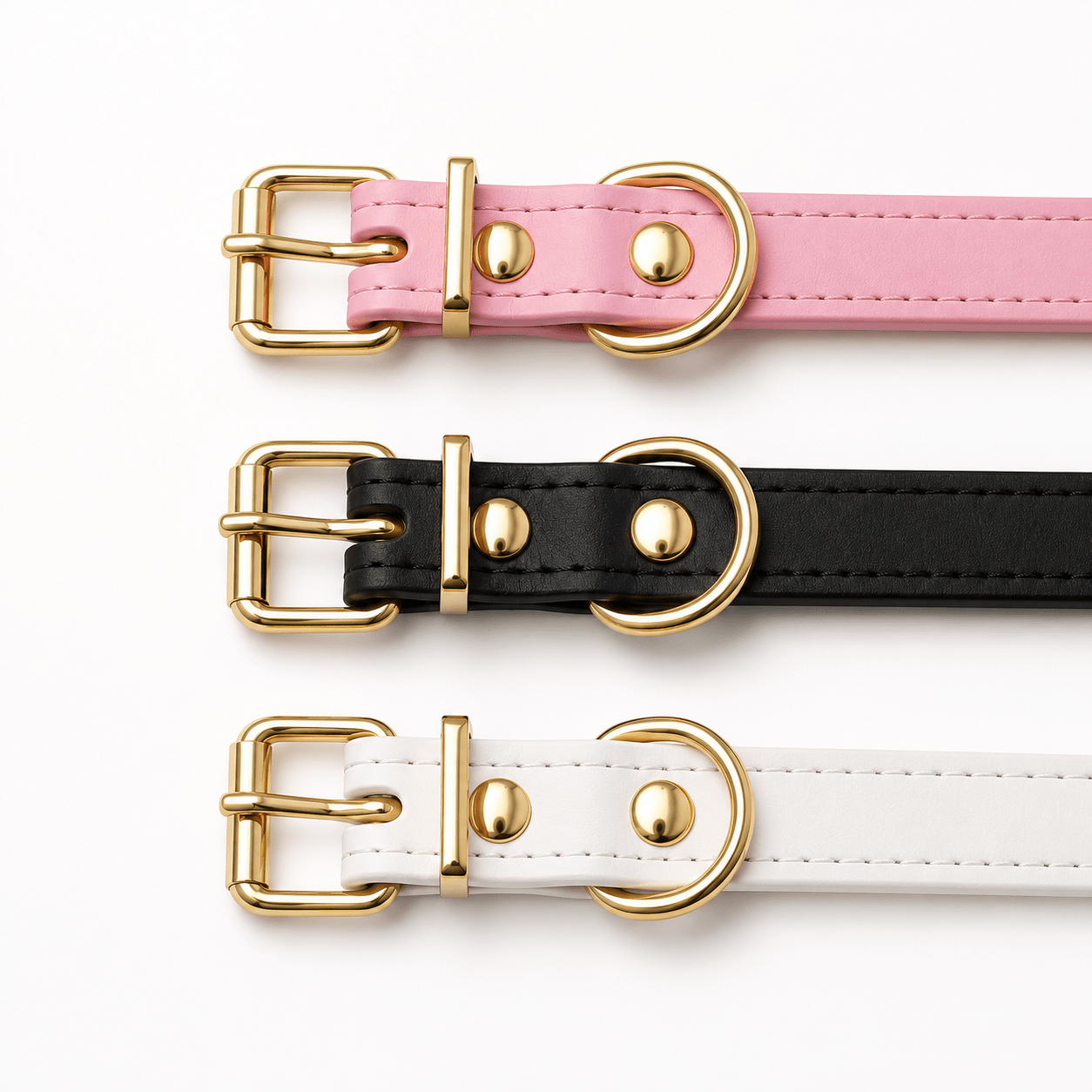 Pink, Black, and white color Interchangeable Charm Pet Collar - PawPaw Palace - 