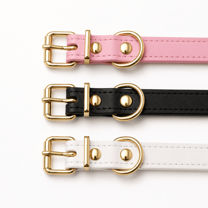 Pink, Black, and white color Interchangeable Charm Pet Collar - PawPaw Palace - 