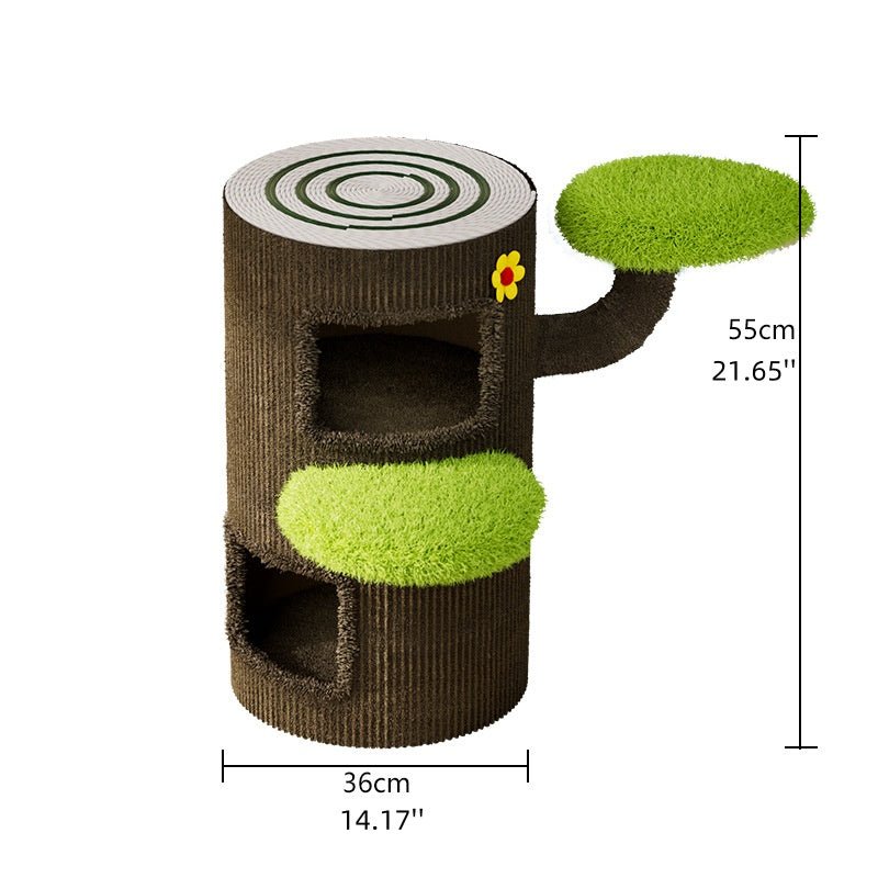 Multi - Level Tree Hole Cat Tree - PawPaw Palace - 