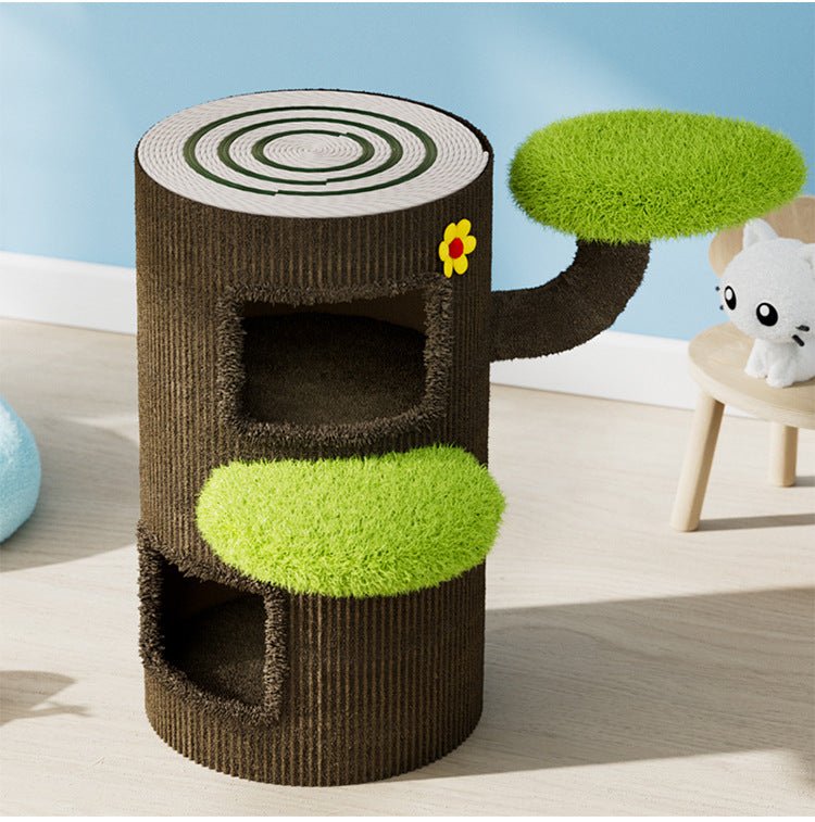 Multi - Level Tree Hole Cat Tree - PawPaw Palace - 