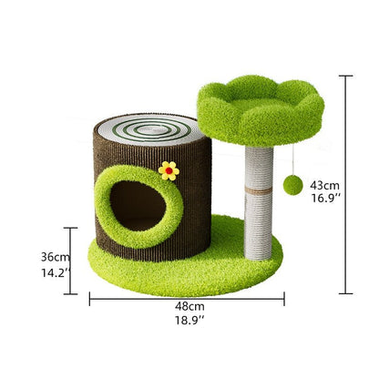 Multi - Level Tree Hole Cat Tree - PawPaw Palace - 