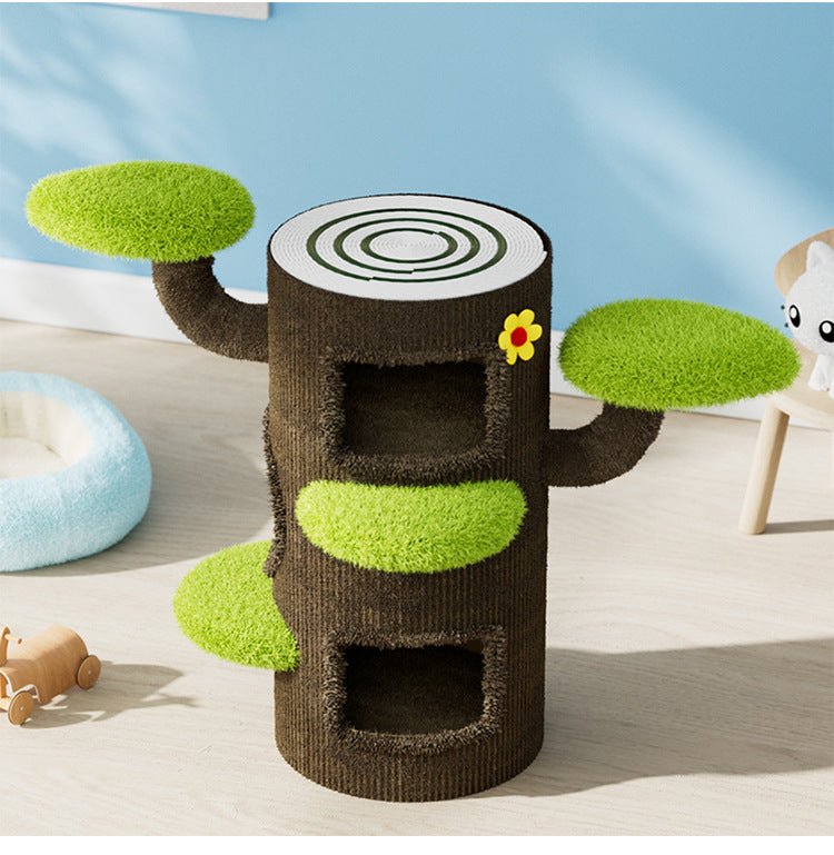 Multi - Level Tree Hole Cat Tree - PawPaw Palace - 