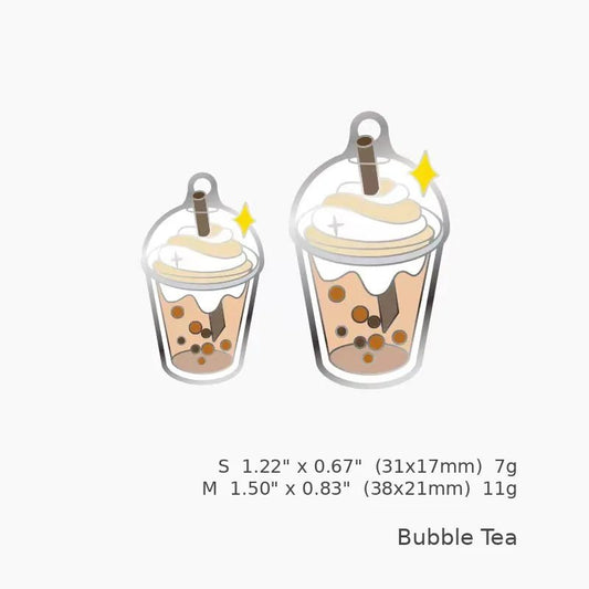 Personalized Bubble Tea Pet ID Tag – Custom Engraved Dog & Cat Tag - PawPaw Palace - 