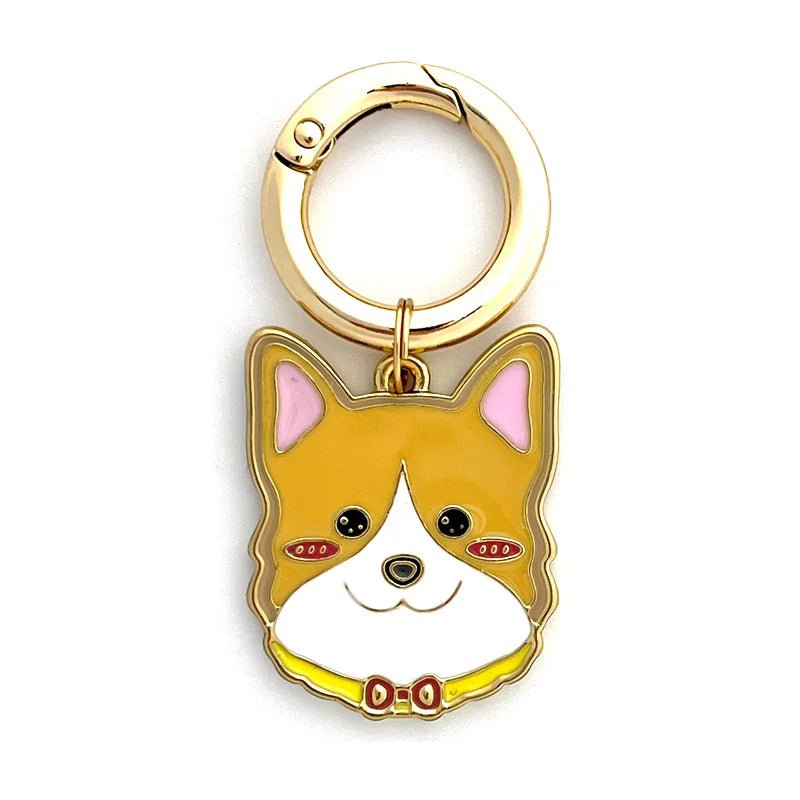 tag-corgi-Personalized Dog Breed Tag – Custom Engraved Enamel Collar Charm - PawPaw Palace - 