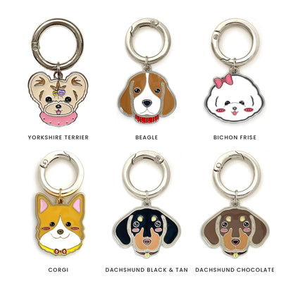 Personalized Dog Breed Tag – Custom Engraved Enamel Collar Charm - PawPaw Palace - 
