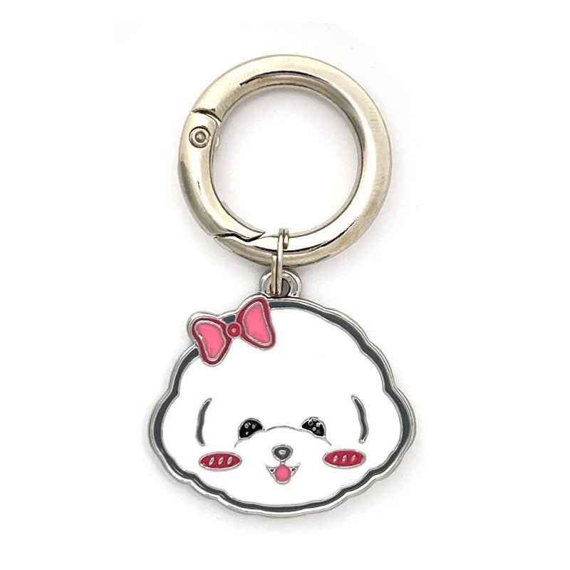 tag-bichon-frise-Personalized Dog Breed Tag – Custom Engraved Enamel Collar Charm - PawPaw Palace - 