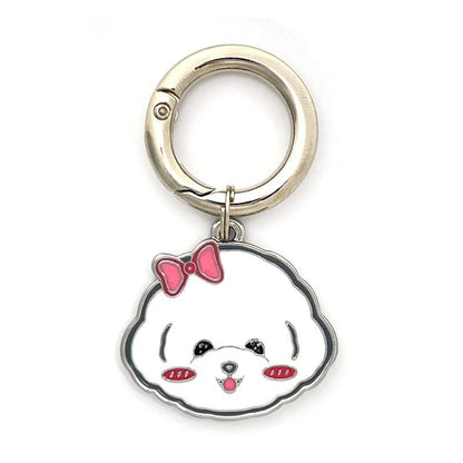 tag-bichon-frise-Personalized Dog Breed Tag – Custom Engraved Enamel Collar Charm - PawPaw Palace - 