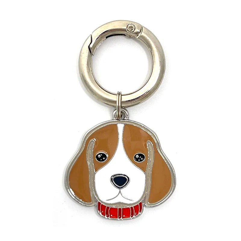 tag-beagle-Personalized Dog Breed Tag – Custom Engraved Enamel Collar Charm - PawPaw Palace - 