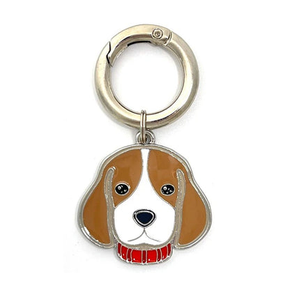 tag-beagle-Personalized Dog Breed Tag – Custom Engraved Enamel Collar Charm - PawPaw Palace - 