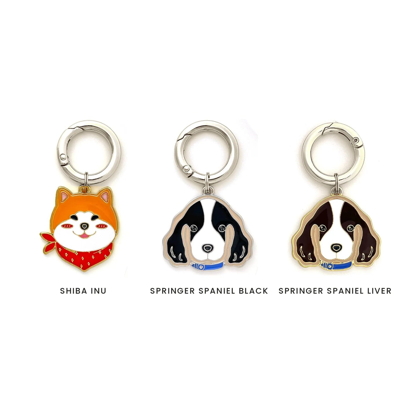 Personalized Dog Breed Tag – Custom Engraved Enamel Collar Charm - PawPaw Palace - 