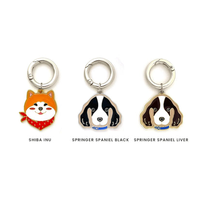 Personalized Dog Breed Tag – Custom Engraved Enamel Collar Charm - PawPaw Palace - 