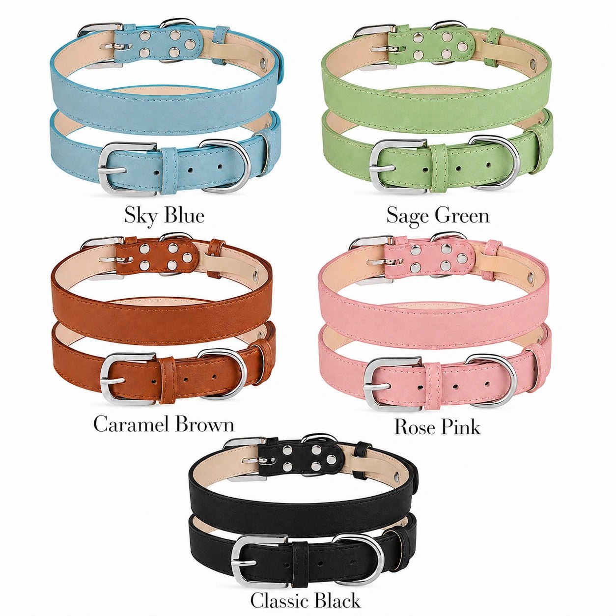Personalized Dog Collar & Breed ID Tag Set — 20+ Breeds - PawPaw Palace - 