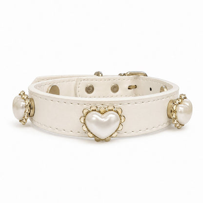 Personalized Dog Collar with ID Tag & Interchangeable Charms - PawPaw Palace - PDC-HRT-BONE-S