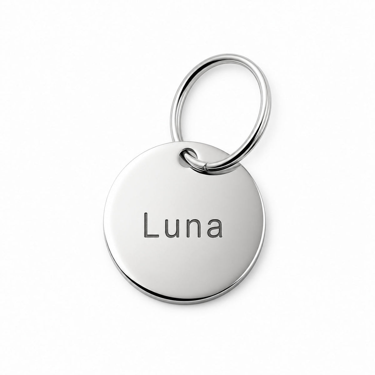Personalized Dog ID Tag in Circle Shape