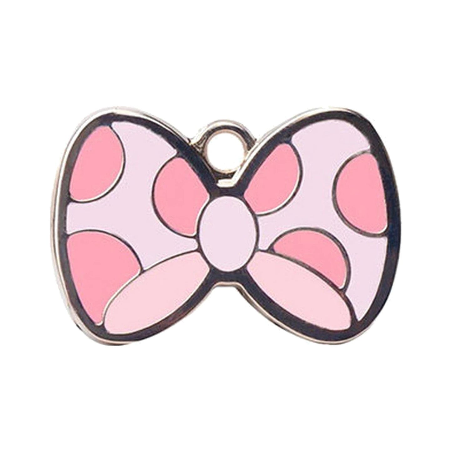 Pink Bow Dog Tag — Cute Engraved Pet ID Tag for Dogs & Cats - PawPaw Palace - 
