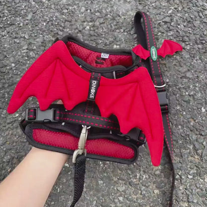 3D Glow Angel Wing Dog Harness & Leash Set