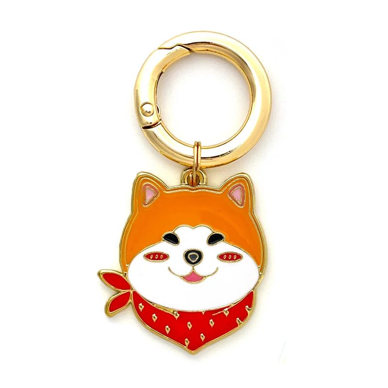 tag-shiba-inu-Personalized Dog Breed Tag – Custom Engraved Enamel Collar Charm - PawPaw Palace - 