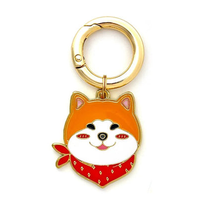 tag-shiba-inu-Personalized Dog Breed Tag – Custom Engraved Enamel Collar Charm - PawPaw Palace - 